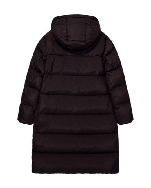 ARMANI EXCHANGE Black Quilted Down Puffer Coat With A Hood And Zip Pockets Icon