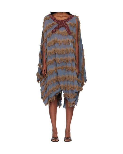 Kiko Kostadinov Gray Rossi Midi Dress
