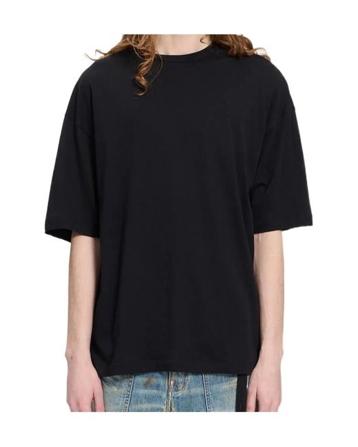 Ann Demeulemeester Black Lettering-Print Crewneck T-Shirt for men