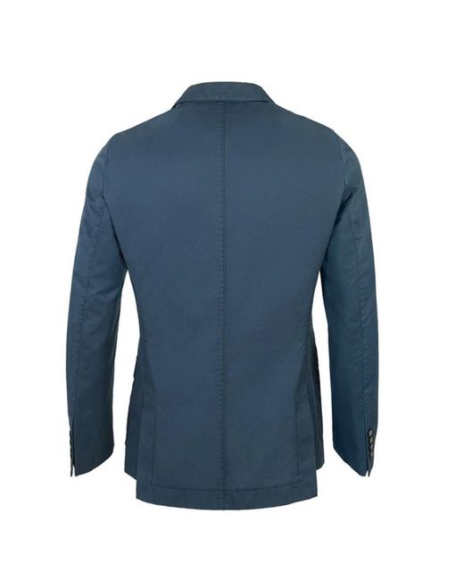 Boss Blue Single-Breasted Suit Jacket for men