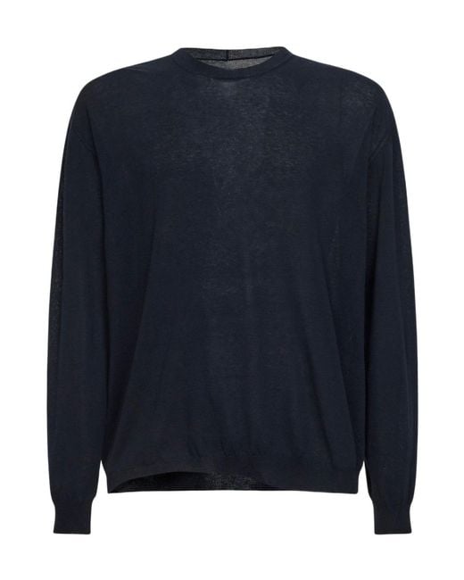 Uma Wang Blue Crew Neck Knitwear for men