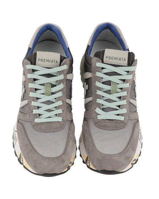 Premiata Gray Lander 4586 Casual Sports Shoes for men