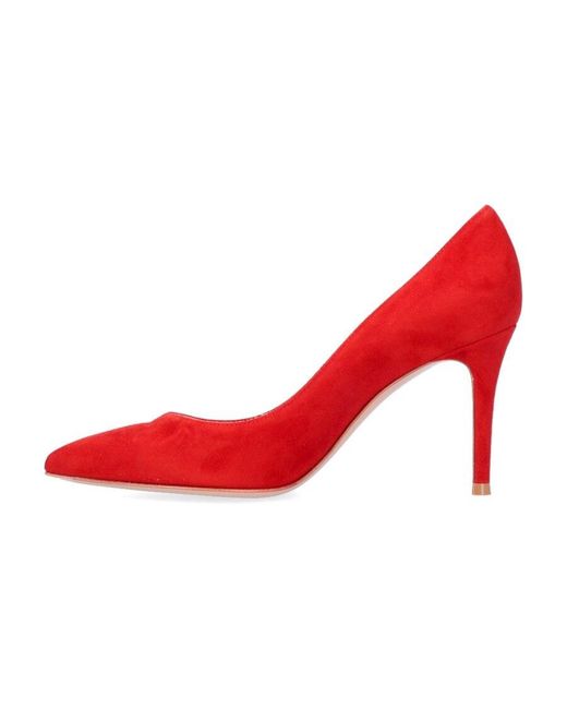 Gianvito Rossi Red Pointed Toe Pumps
