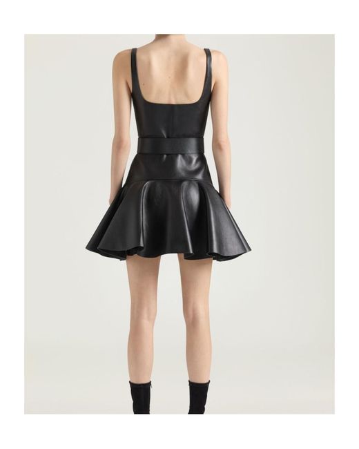 Givenchy Black Leather Mini Dress
