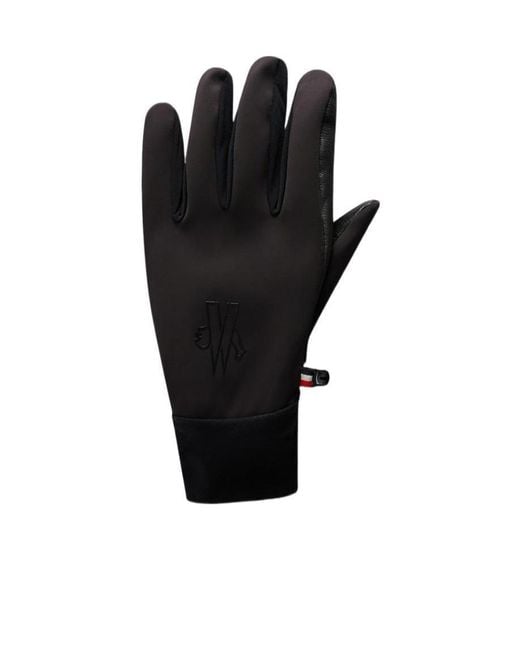 Moncler Black Nylon Gloves for men