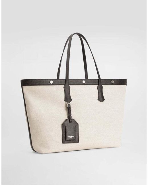 Dolce & Gabbana Natural Atene Shopping Bag for men