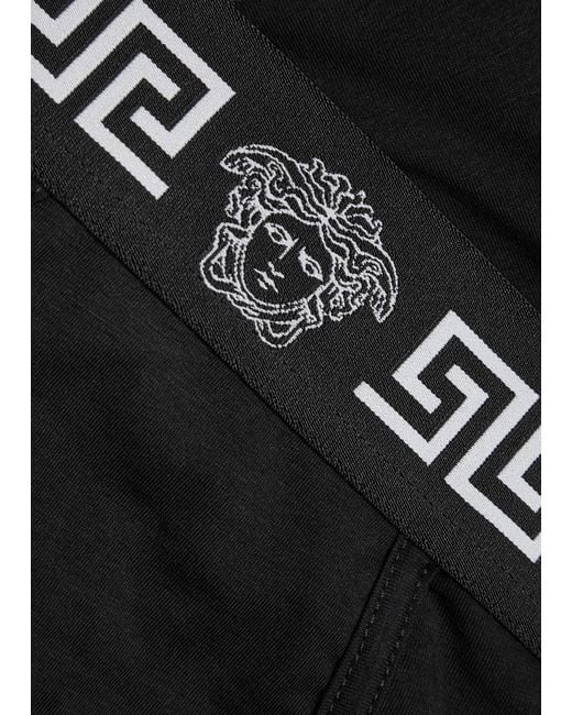 Versace Black Stretch-Cotton Briefs for men