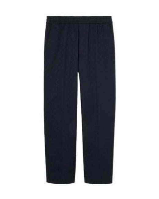 Gucci Blue Gg Cottton Gabardine Pant for men