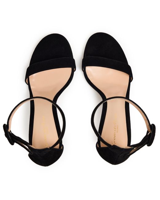 Gianvito Rossi Black Simple High-Heeled Sandals