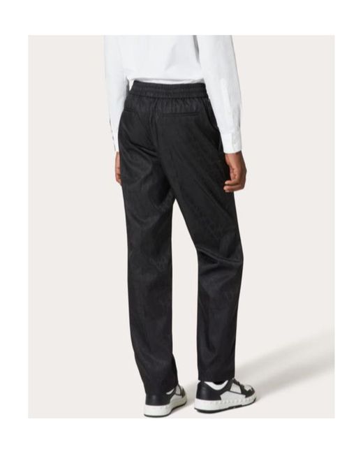 Valentino Black Toile Iconographe High Waist Pants for men