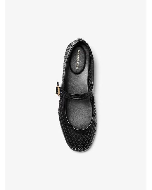 MICHAEL Michael Kors Black Nellie Perforated Ballet Flats