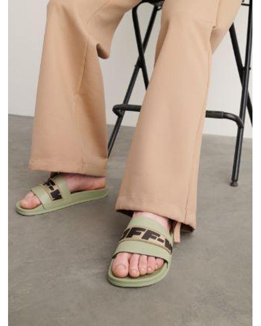 Off-White c/o Virgil Abloh White Industrial Logo Slides for men