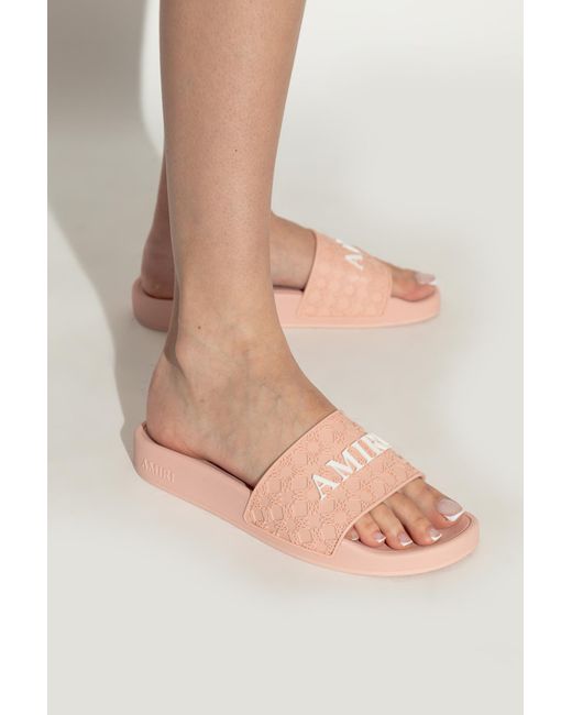 Amiri Pink Ma Quad Pool Slides