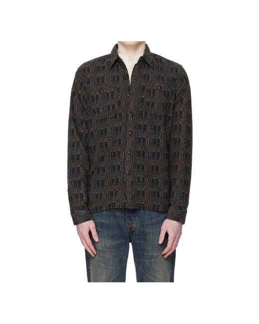 RRL Black Long-Sleeved Shirt for men