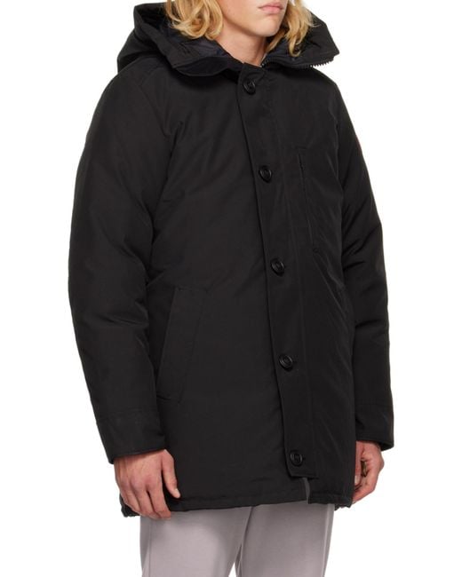 Canada Goose Black Logo Patch Coat for men
