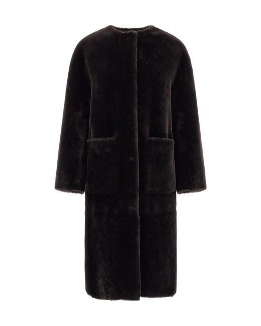 Blancha Black Long-Sleeved Coat