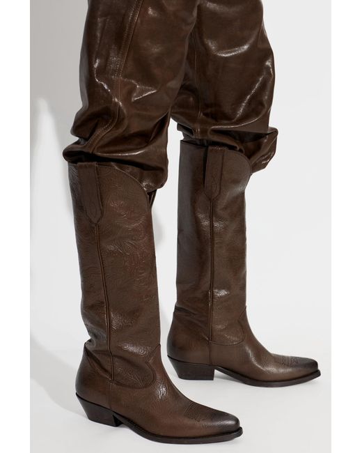 Golden Goose Deluxe Brand Brown Wish Star Boots