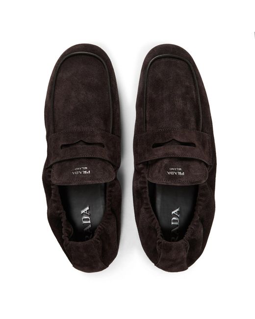 Prada Black Solid Color Loafer for men