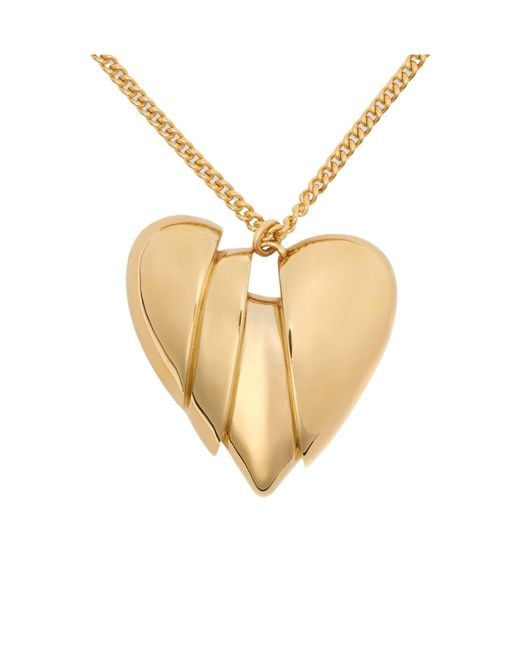AMINA MUADDI White Heart-Shaped Pendant Necklace