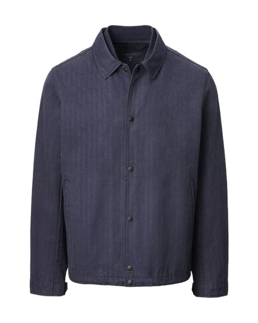 Rag & Bone Blue Long-Sleeved Casual Jacket for men