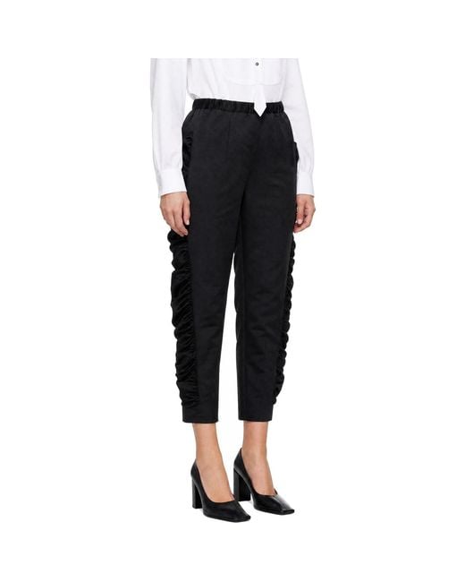 Comme des Garçons Black Casual Pants With An Elastic Waistband