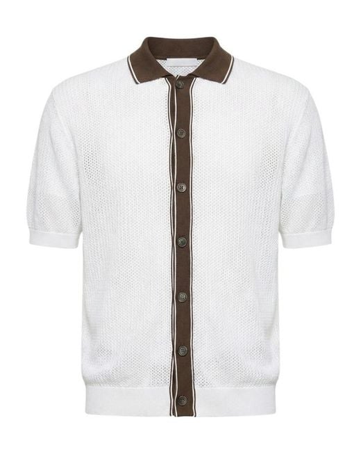 Peserico White Lightweight Polo Shirt for men