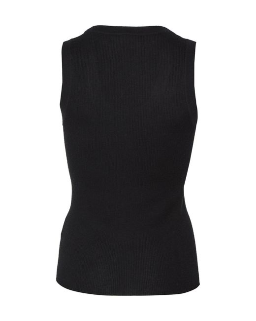 Lisa Yang Black Ina Cashmere Tank Top