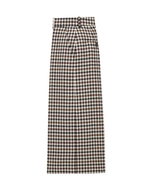 Saint Laurent Multicolor Checked Mid-Rise Culottes