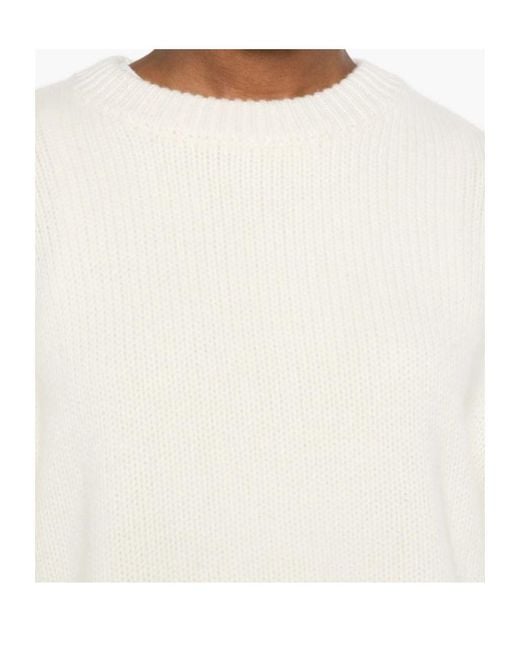 Soft Goat White Long-Sleeved Knitwear