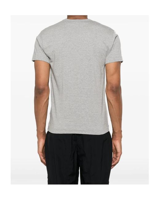 COMME DES GARÇONS PLAY Gray Comme Des Garçons Play Triple Hearts Crewneck T-Shirt for men