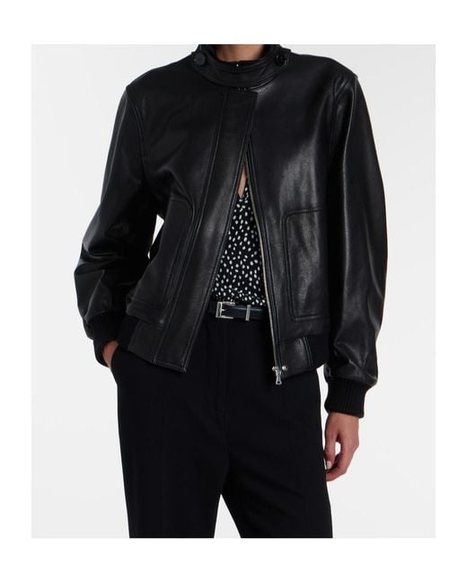 Nour Hammour Black Rios Leather Jacket