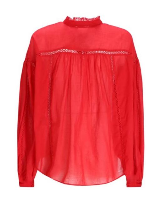 Isabel Marant Red Cotton Blouse