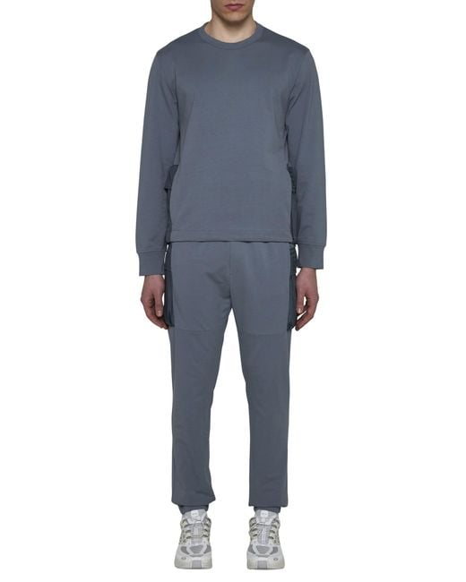 C P Company Blue Logo-Print Track Pants for men