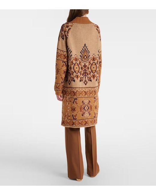 Etro Brown Wool-Blend Cardigan