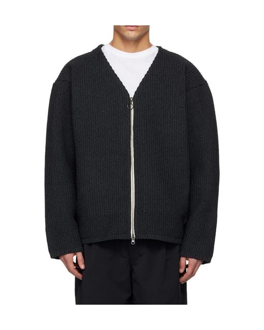 Nanamica Blue Ooal 5G Zipper Cardigan for men