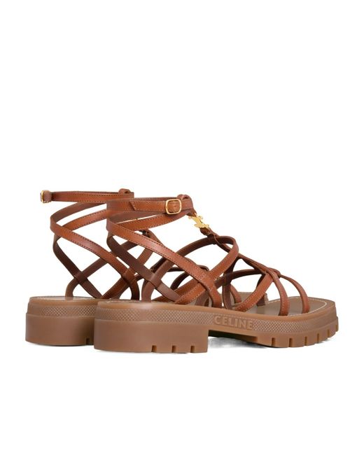 Céline Brown Clea Triomphe Strappy Sandal