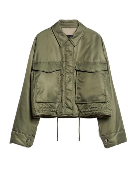 Weekend by Maxmara Green Double-Sided Waterproof Twill Cotton Suit