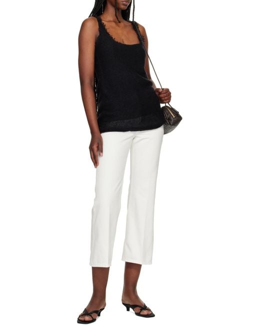 Totême  White Totême Logo Patch Straight-Leg Jeans