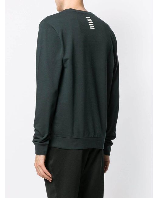 EA7 Green Printed Logo Sweatshirt for men
