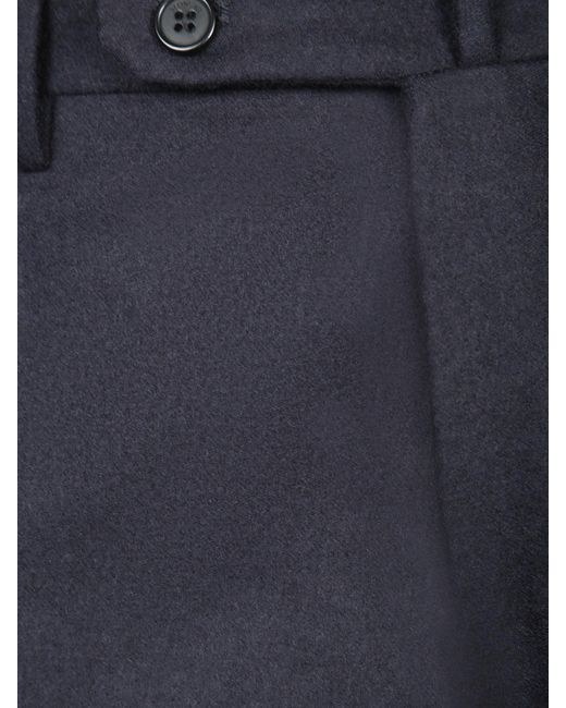 Incotex Blue Straight-Leg Wool Pants for men