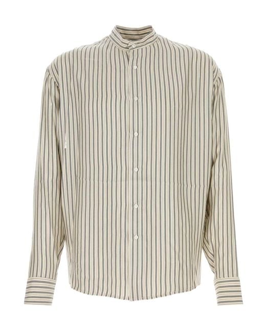 LeKasha Gray Aldar Striped Shirt for men
