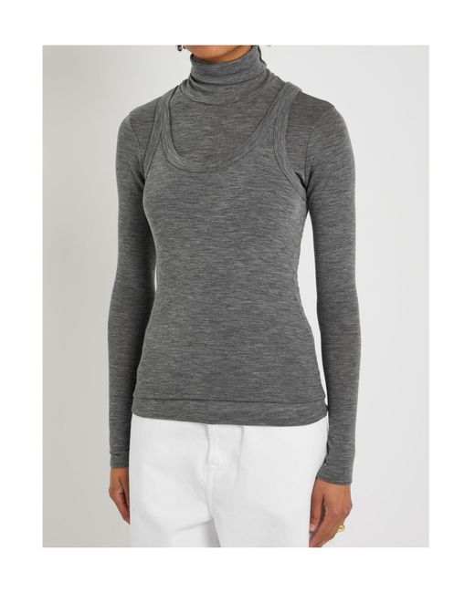 Rohe Gray Layered Wool Top