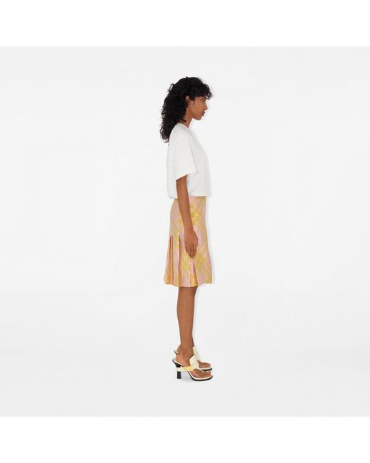 Burberry Multicolor Checked Pleated Mini Skirt