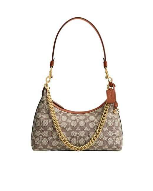 COACH Gray Juliet 25 Zipped Shoulder Bag