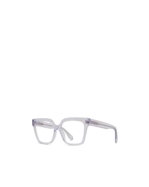 Stella McCartney White Eyewear Square Frame Glasses for men