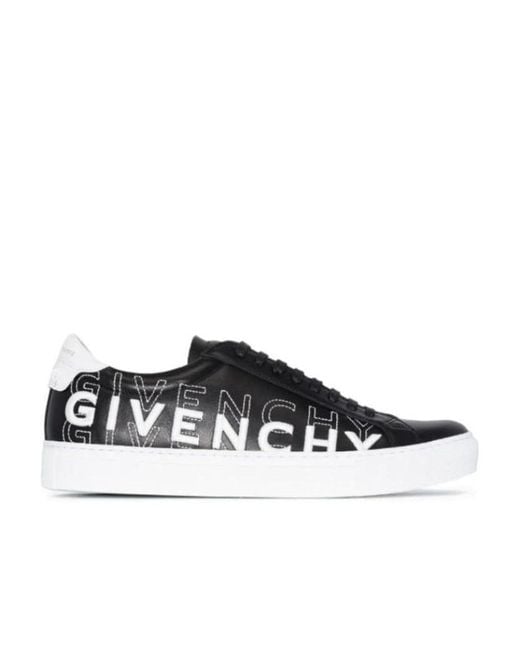 Givenchy White Embroidery Logo Low-Cut Casual Sneakers for men