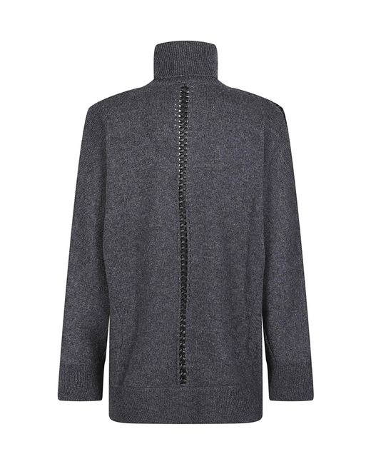 P.A.R.O.S.H. Gray Liller Turtle Neck Long Sleeve Sweater