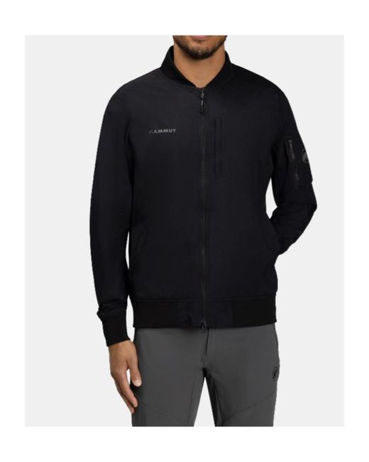 Mammut Black Utility Bomber Jacket for men