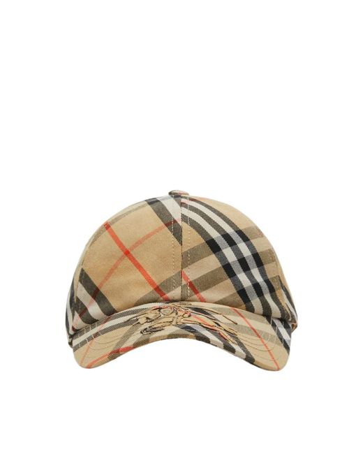 Burberry Multicolor Checked Baseball Cap for men