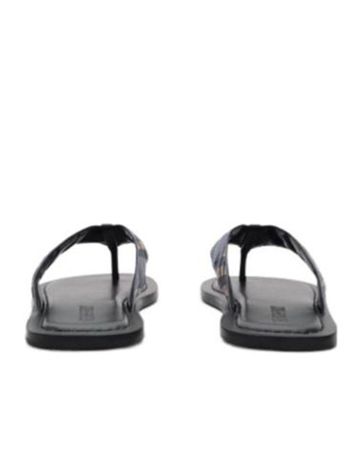 Burberry Blue Check Pavilion Sandals for men